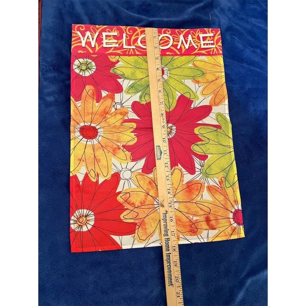 Breeze Art Set of 4 Double-Sided Garden Welcome Flags Multicolor‎ outdoor decor